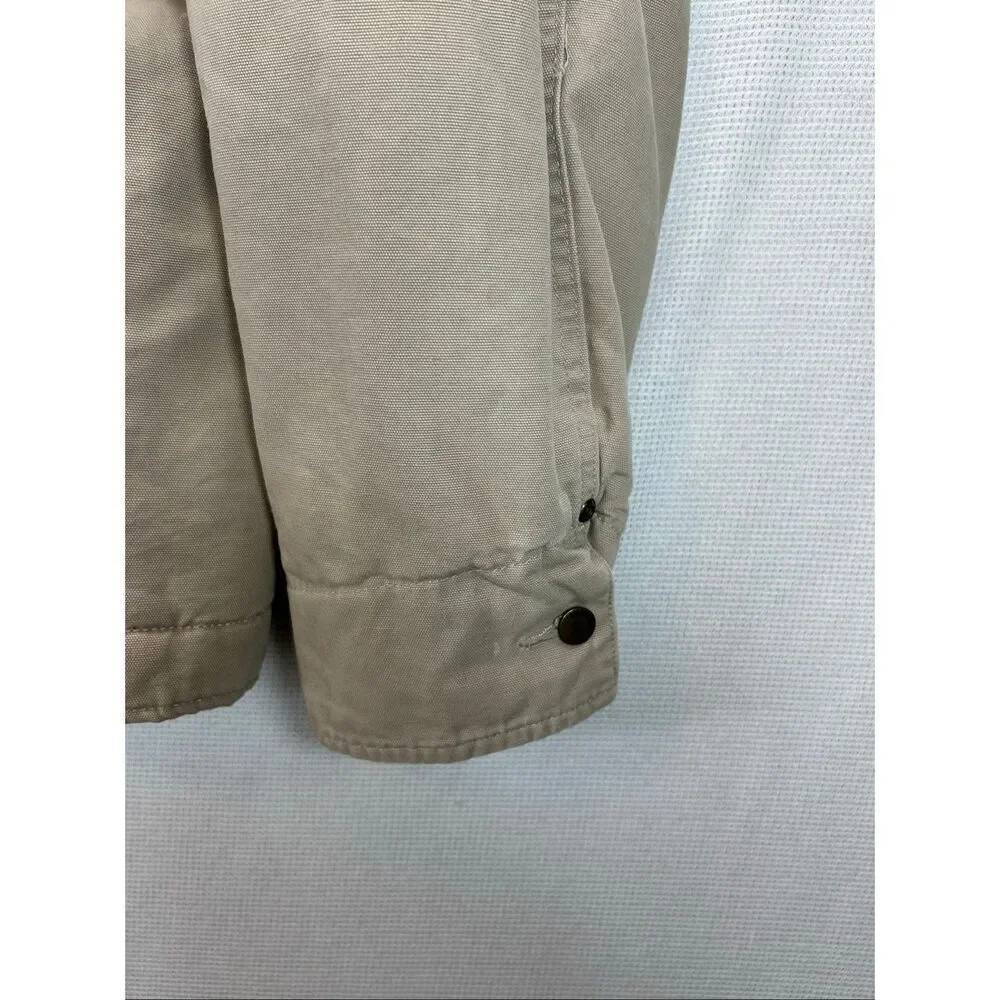 Mossimo Tan Quilted Jacket XL Corduroy Collar Workwear Chore Barn Utility Coat